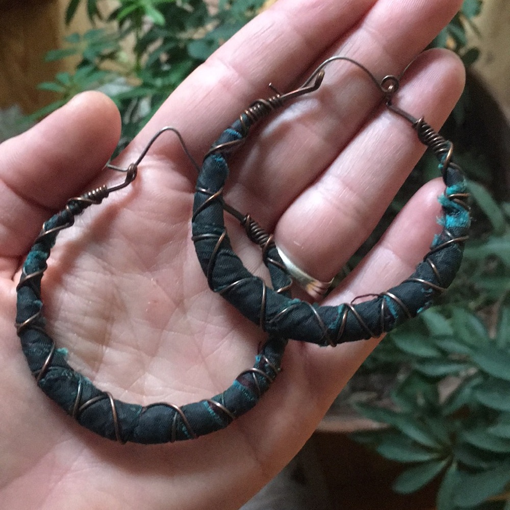 Artisan Wire Wrap Hoops